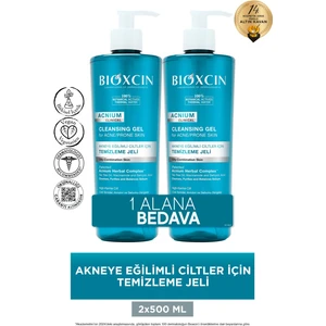 Acnium Sebum Dengeleyici Yüz Yıkama Jeli 500 ml + 500 ml Avantaj Paket