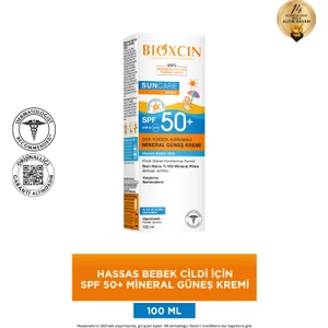 Sun Care Baby Mineral SPF 50+ Güneş Kremi 100 ml – Hassas ve Tüm Cilt Tipleri İçin Suya Dayanıklı