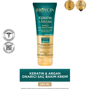 Bioxcin Keratin Argan Onarıcı Saç Bakım Kremi - Yıpranmış ve Hasar Görmüş Saçlar 250 ml
