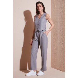 Regular Fit Bol Paça Yelekli Takım Bayan TAKIM 67045162S4