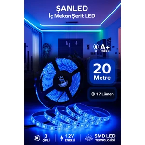3 Çipli Iç Mekan Şerit Led Tüm Mekanlar-(Trafosuz) 5,10,20,30,40,50,100m