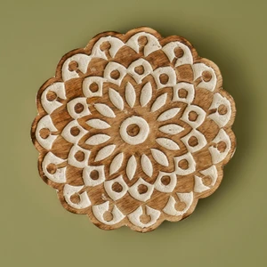 Bella Maison Daira Mango Ağacı Duvar Süsü Naturel (20x20x1,8  cm )