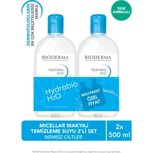 Hydrabio H2O Micellar Makyaj Temizleme Suyu 2'li Set Nemlendirici Yüz ve Göz Çevresi 500 ml