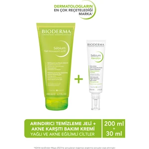 Sebium Bakım Kremi 40 ml ve Arındırıcı Yüz Temizleme Jeli 200 ml