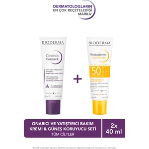 Onarıcı, Yatıştırıcı Bakım Kremi & Yüksek Korumalı Yüz Güneş Kremi 2'li Set