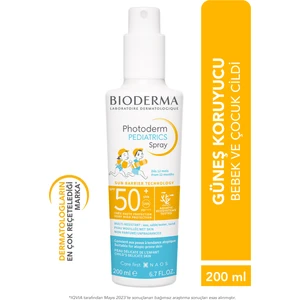 Photoderm Pediatrics Spray SPF50+ Bebek, Çocuk Çok Yüksek Korumalı Sprey Formda Güneş Kremi  200 ml
