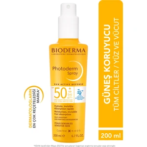 Photoderm Spray SPF50+ Tüm Ciltler için Sprey Formda Yüksek Korumalı Güneş Kremi 200 ml