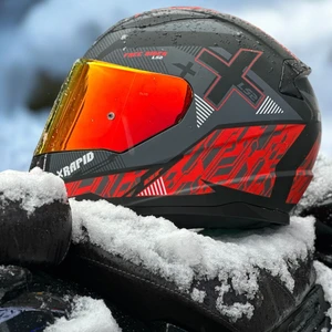 Ls2 Rapıd 2 Xtreet Mat Siyah-Kırmızı Kapalı Motosiklet Kaskı Kırmızı Camlı