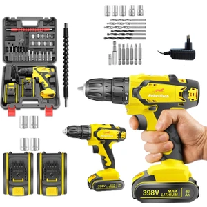 Germany 398VF 40 Ah Extreme Quality Series Darbeli Metal Şanzıman Çift Akülü Vidalama Matkap + 27 Parça Setli