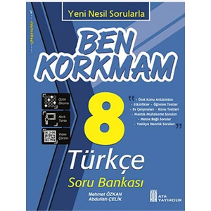 Ata Yayıncılık 8.Sınıf Ben Korkmam Türkçe Soru Bankası