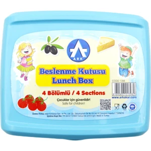 Kilitli 4 Bölmeli Beslenme Kutusu KOD:1398