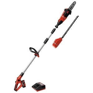 Akülü Çok Fonksiyonlu Budama GE-HC 18 Li T Kit (18V, 3Ah, 2'si 1 arada çit budama makinesi ve motorlu testere, Oregon kılavuz, akü ve şarj cihazı dahildir) - 3410805