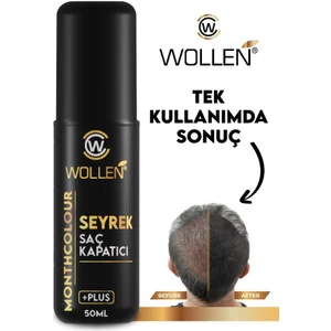 Wollen 50 ml Seyrek Saç Kapatıcı Dolgunlaştırıcı Sıvı Krem Siyah Renk
