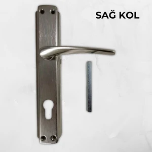 Turgutlar Yapı Bravo Yale Çelik Kapı Kolu Nikel Saten Oda Kapı Kolu Metal Kapı Kolu Sağ Kol