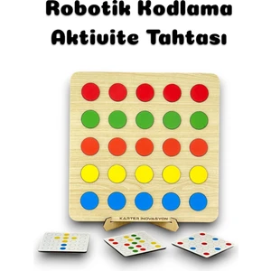 Karter İnovasyon Robotik Kodlama Tahtası, Renk Eşleme Oyunu,eğitici Oyuncak, Ince Motor