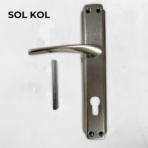 Turgutlar Yapı Bravo Yale Çelik Kapı Kolu Nikel Saten Oda Kapı Kolu Metal Kapı Kolu Sol Kol
