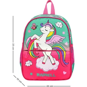 Pembe Unicorn Desenli Anaokulu Kreş Sırt Çantası 24108