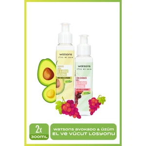 Avokado El ve Vücut Losyonu 100 ml +Üzüm Çekirdeği El ve Vücut Losyonu 100 ml