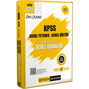 Pegem Akademi Yayıncılık 2026 KPSS Ön Lisans Soru Bankası Genel Yetenek Genel Kültür Tamam