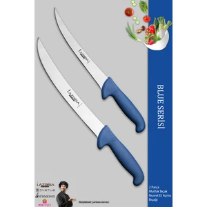 Blue Serisi Mutfak Bıçak Seti Et Balık Tavuk Açma Bıçağı 2 Li Set ( Mft-896)