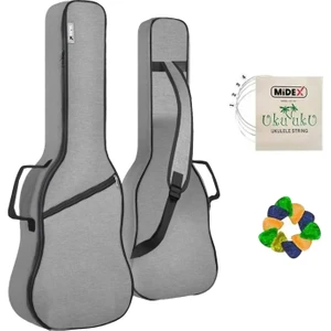 Cs-21 Soprano Ukulele Çantası Gigbag Soft Case Kılıf (10 Pena ve Takım Tel Hediye)