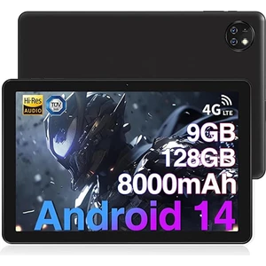 T10W 9gb 128GB Android 14 Pc Tablet 10.1" Ekran Sim Kart