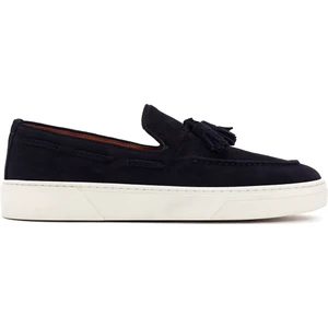 Fly Erkek Lacivert Süet Deri Casual Loafer 25SFD631310