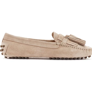 Kadın Camel Püsküllü Süet Deri Loafer 25SFD290710