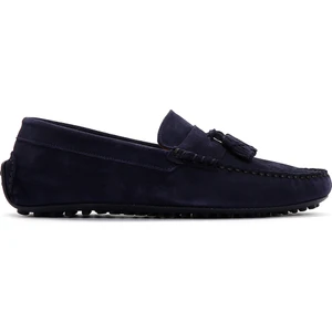 Erkek Lacivert Süet Deri Loafer 25SFD630510