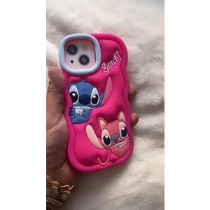 Iphone 13/14/15 Uyumlu Disney Lilo ve Stitch Slikon Telefon Kılıfı