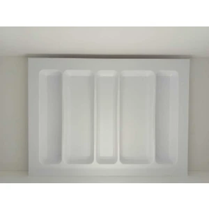 65X49 Cm. 5 Bölmeli Beyaz Çekmece Içi Düzenleyici Kepçelik (60X40 Cm'e Kadar Kesilr)