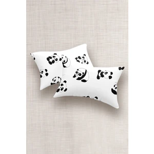 2li Yastık Kılıfı Panda Beyaz
