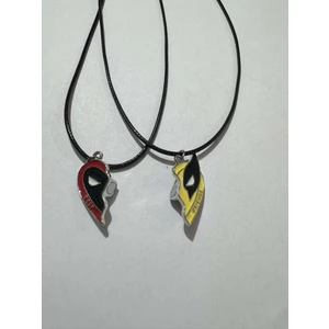 Herşey Nota Deadpool & Wolverine Best Friends Mıknatıslı İkili Çift Arkadaş Kolyesi 2 Adet