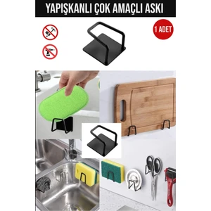 Yapışkanlı Düzenleyici Askı Bulaşık Süngeri Tutucu Mutfak Düzenleyici Banyo Düzenleyici Askı (1ADET)