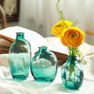 Katalon Mini 3'lü Cam Vazo Seti - Yeşil