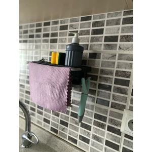 Yapışkanlı Pratik Çok Amaçlı Mutfak Banyo Lavabo Düzenleyici Askılı Organizer Sıvı Sabunluk