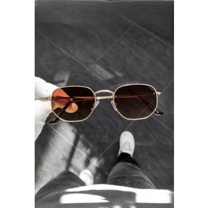 Beşgen UV400 Filtre Korumalı Metal Çerçeve Unisex Güneş Gözlüğü