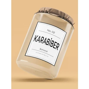 Baharat - Bakliyat - Kuruyemiş Kavanoz Etiketi Suya Dayanıklı Modern Minimal Sticker