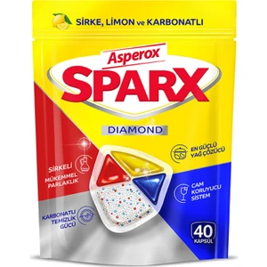 Sparx Diamond Bulaşık Makinesi Kapsülü 40'lı 468 gr