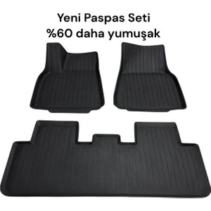 Li Parts Tesla Model Y Fit Kalıp Premium Tpe 3D Havuzlu  Paspas Seti (Enjeksiyon Teknolojili) Yeni Paspas