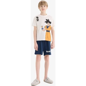 Erkek Çocuk Dragon Ball Pijama Takımı Kısa Kollu Üst Beli Lastikli Şort E0337A825SM