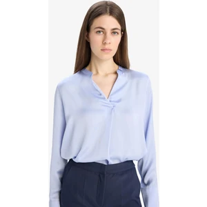 Regular Fit V Yaka Saten Uzun Kollu Bluz C3217AX25SP