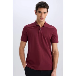 %100 Pamuk Regular Fit Polo Yaka Kısa Kollu Basic Düz Pike Kumaş Tişört C1293AX25SP