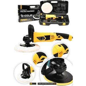 1200W Polisaj Makinesi Devir Ayarlı 6 Kademeli 180mm Pasta Cila