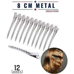 Easy Tedarik Modacar Saç Klipsi Metal Toka 12 Adet Absolute Design