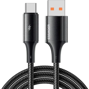 2 Metre 6A 120W Mega Hızlı USB To Type-C Şarj Data Kablosu Korumalı Güçlü Kablo