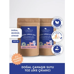 Lindos Naturals Doğal Çamaşır Suyu Tozu Leke Çıkarıcı 2'li Paket
