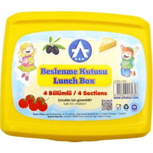Kilitli 4 Bölmeli Beslenme Kutusu KOD:1398