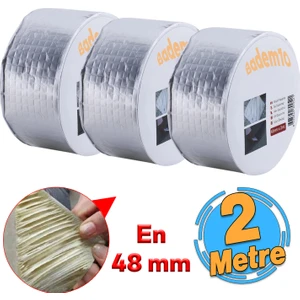 Çamur Bant 3 Adet Çatı Izolasyon Ses Su Yalıtım Tamir Sakız Bandı Gri 48 mm x 2 Metre