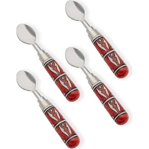 The Mia Corallo Dondurma Kaşığı 4 Lü Set Kırmızı